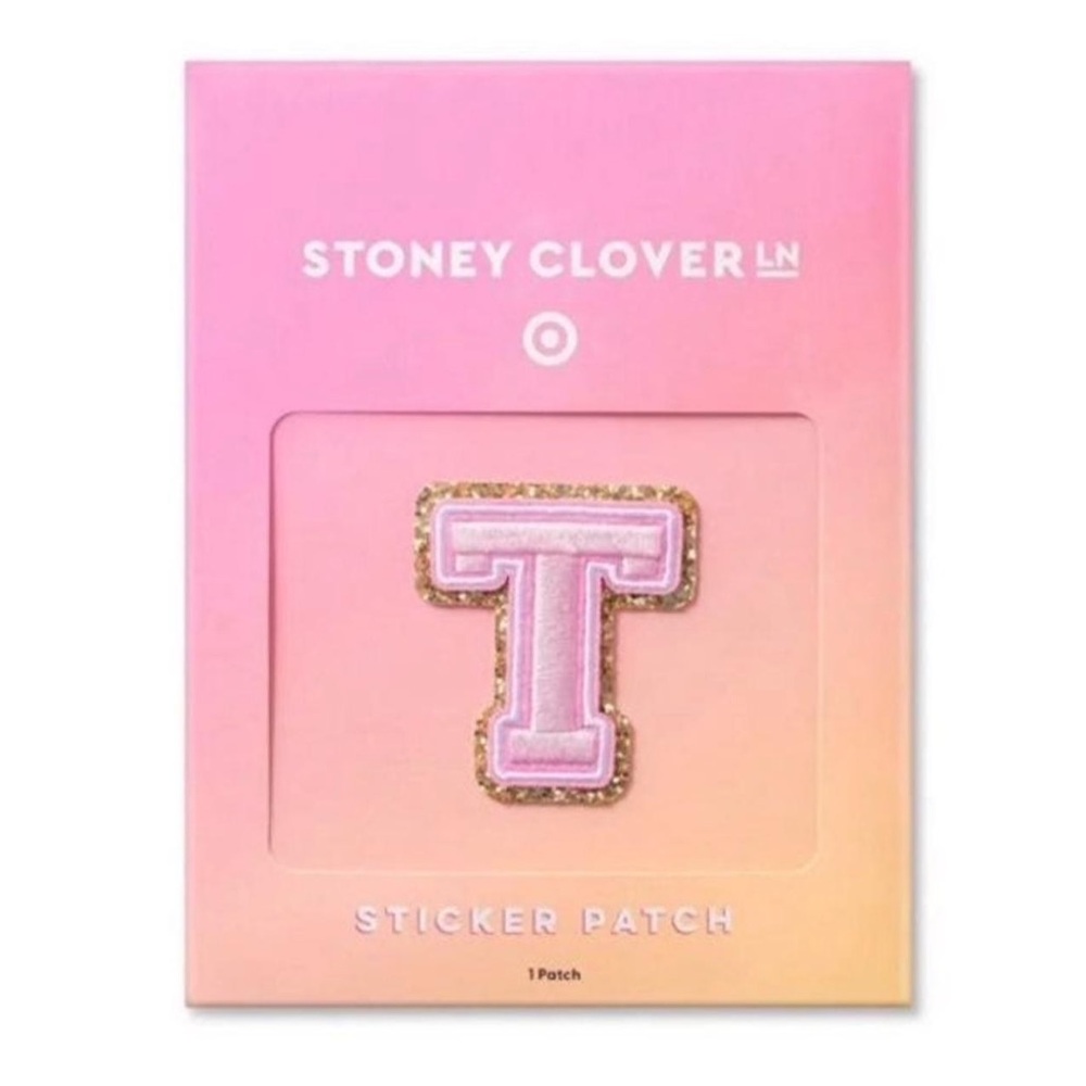 Stoney Clover Lane Pink and Gold T Patch